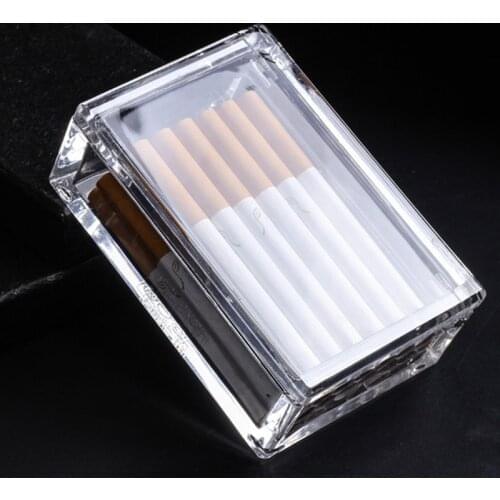 Acrylic Cigarette Pocket Box Cigarette Case Storage Box Transparent Cigar Cases Portable Boxes for Man Woman