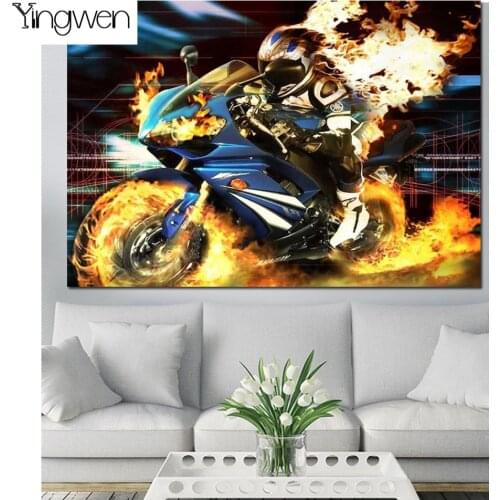 Diamond Embroidery Diy 5d Diamond Painting Moto Racing Cross Stitch Full Square Round Rhinestone Mosaic Home Decoration Art Gift