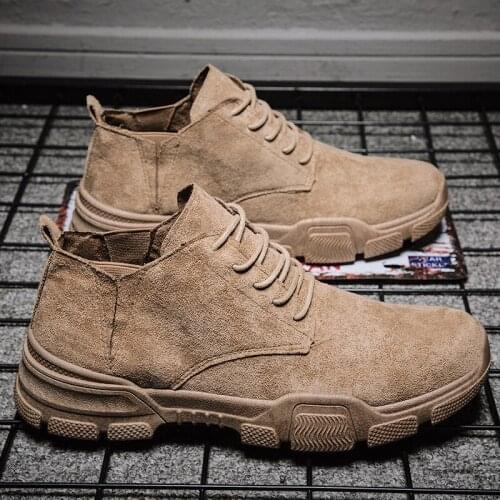 Ankle Boots Casual Mens Shoes Male Suede Martin Boots