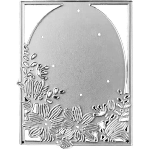 Flower Oval Metal Cutting Dies Stencil DIY Scrapbooking Album Paper Card Template Mold Embossing Decoration