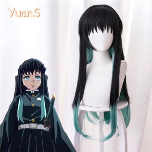 Demon Slayer: Kimetsu no Yaiba Cosplay Wigs Tokitou Muichirou Role Playing Nezuko Tanjirou Agatsuma Zenitsu Halloween 1:1 Wigs