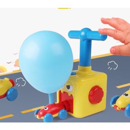Children Inertial Power Balloon Manual Press Car Science Experiment Inflatable Toy Fun Inertial Power Car Balloon Creative Toy