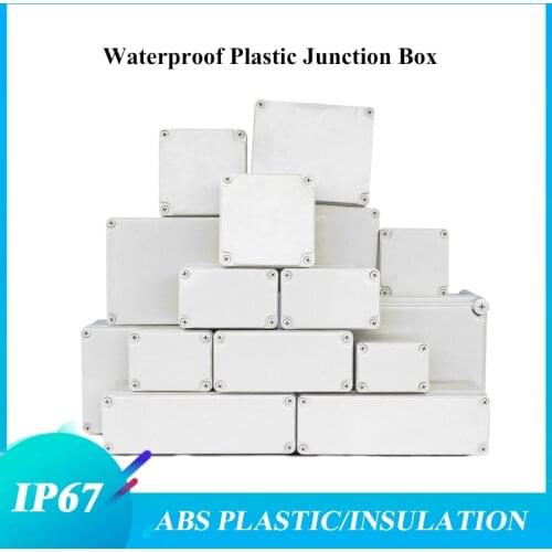 IP67 Waterproof Plastic Enclosure Box Outdoor Waterproof Case Enclosure ElectronicProject Box ABS Outdoor Junction Box Housing