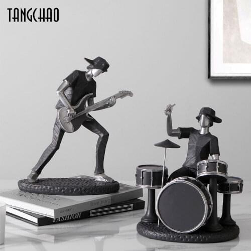 TANGCHAO Resin Rock Band Statue Creative Home Decoration Nordic Figurine Living Room Office TV Cabinet Decor Gift For Boyfriend