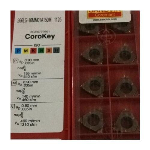 10PCS CARBIDE INSERT 266LG-16MM01A150M 1125