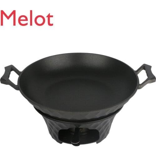 Chinese Style Small Hot Pot Home Use and Commercial Use Outdoor Characteristic Aluminum Alloy Alcohol Stove Hot Pot Tableware