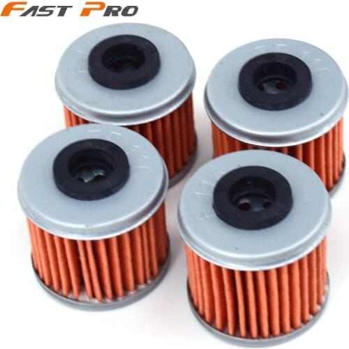 Motorcycle 4pcs Engine Oil Filters For Honda CRF150R CRF250R CRF250X CRF450R CRF450X TRX450ER TRX450R CRF 150 250 450 R X CRF450