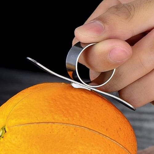 Stainless steel orange opener finger ring peeler Fruit Knife