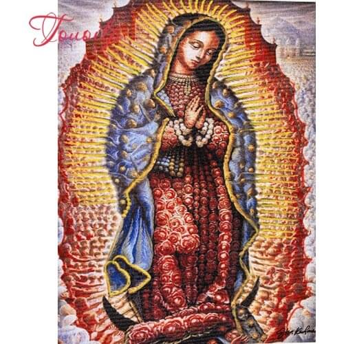 Touoilp New 3D DIY Diamond Painting Cross Stitch Our Lady of Guadalupe Crystal Acupuncture Diamond Embroidery Full Diamond