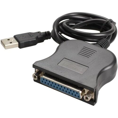 New USB 1.1 to DB25 Female Port Print Converter Cable LPT USB Adaptor LPT Cable LPT to USB Cable Black