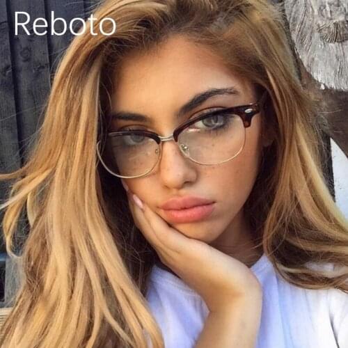 Luxury brand blue light glasses women fashion metal optical transparent glasses frame Square spectacles frames for ladies