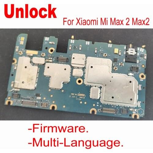 Original Global FirmWare Unlocked Mainboard For Xiaomi Mi Max 2 Max2 Motherboard Main Board With Chips Circuits Accessory Set
