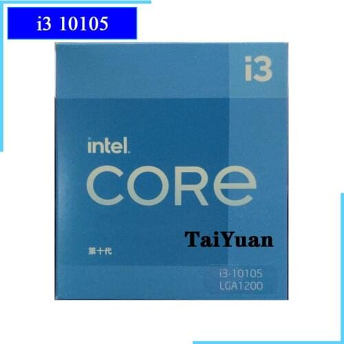 Intel Core i3-10105 i3 10105 3.7 GHz Quad-Core Eight-Thread CPU Processor L3=6M 65W LGA1200 New and come with the fan