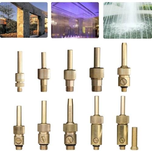 10 Kinds of Models Garden Adjustable Fountain Nozzle Brass Micro Courtyard Straight Water Pond Jet Irrigation Sprinklers