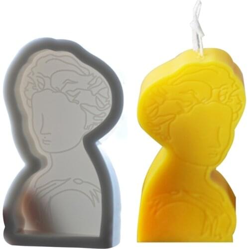 3D Silicone Portrait Mold Aromatherapy Candle Plaster DIY Candle Making Molds 3D Silicone Candle Molds Household Cake Moulds