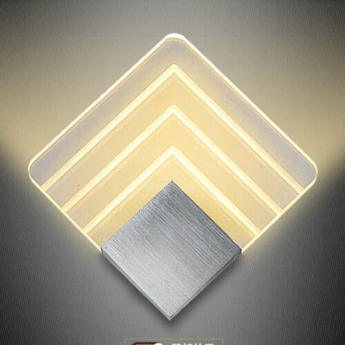 Mordern LED Aluminium wall light rail project Square wall-mounted lamp bedroom bedside arts decoration lighting YHJ011703