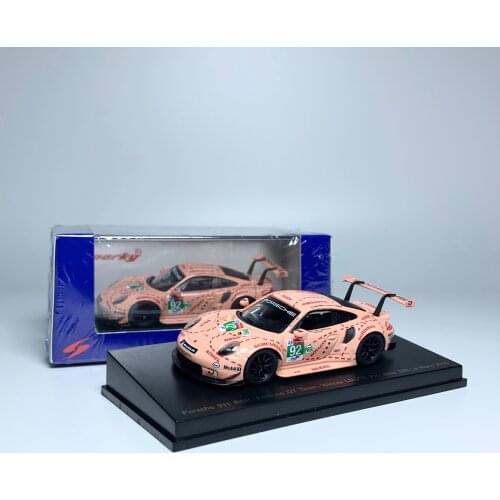 SPARK 1:64 PORSCHES 911 RSR #92 2018 Le Mans 24H Champion car powder pig painting collection die casting total car model