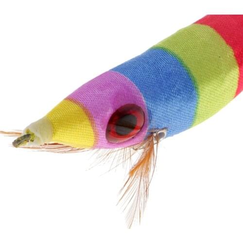 Glow In The Dark Squid Jigs Hook Shrimp Fishing Lure Bait W/ Luminous Tail