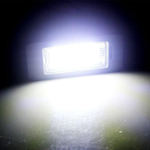40GF A Pair 24 LED 3528 SMD LED License Plate Lights Lamps Bulbs 6000K Cool White Fit for bmw E82 E90 E92 E93 M3 E39 E60 E70 X5