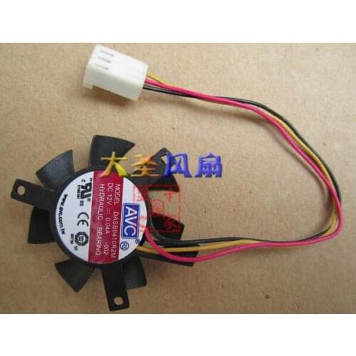 AVC DASB0410R2M 3.6cm 12V 0.04A diameter hole distance 3.2cm 3P graphics card fan