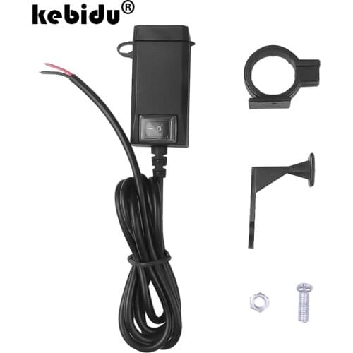 Dual USB Port Phone Charger 5V 1A/2.1A Adapter Power Supply Socket 12V Waterproof for Motorbike Motorcycle Handlebar