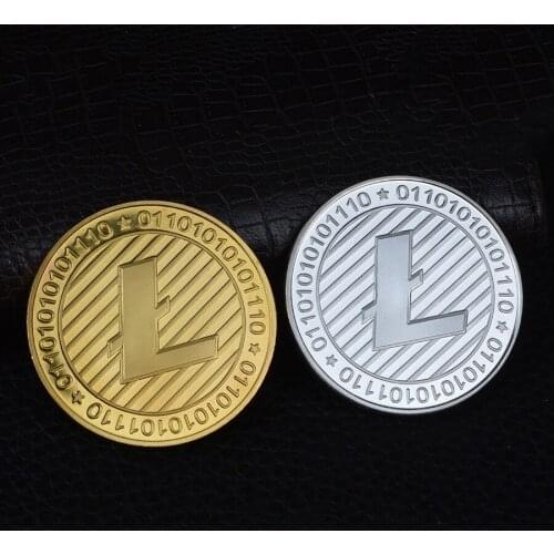 Gold Litecoin Commemorative Coin Gold Plated LITE Coin Limited Edition Collectible Coin with Protective Case Cryptocurrency Gift