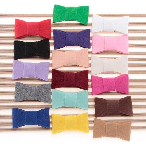 1pcs 17colors Felt Bow Nylon Headband,Baby Headbands,Girls And Kids Elastic Nylon Headbands,DIY Baby Girls Hair Accessories