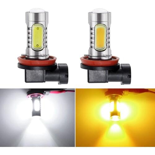 1Pcs Car LED Fog Lights Yellow White 7.5W H8 H11 LED Bulb Auto Front Fog Lamp Driving Lights