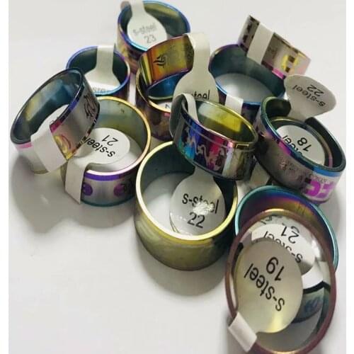 100 pcs Simple fashion Stainless steel mens ring jewelry gifts