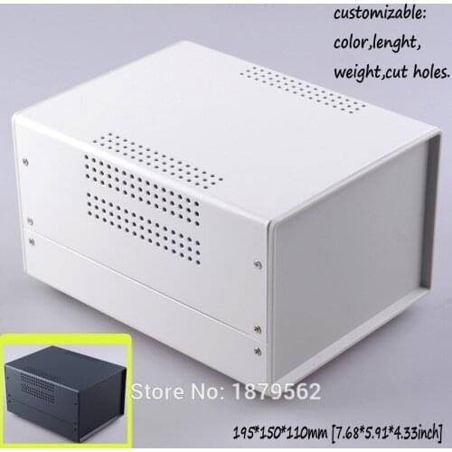 [2 colors] One pcs 195*150*110mm Iron power supply equipment cases Iron enclosure for project box diy junction box [40005-W195]