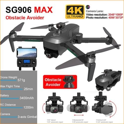 2021 NWE SG906 Pro 2 / SG906 MAX Drone 4k HD 3-Axis Gimbal Camera 5G WIFI GPS Professional Quadcopter Obstacle Avoidance Dron