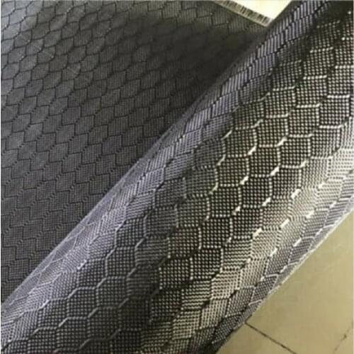 3K 240gsm Real Carbon Fiber Cloth Fabric Hexagonal Jacquard Weave 50cm Width