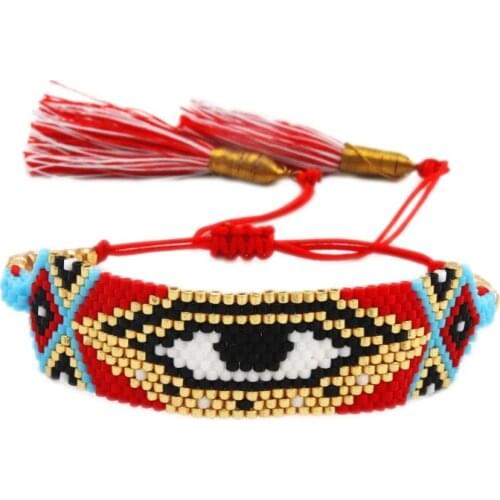 ZHONGVI MIYUKI Bracelets Evil Eye Bracelet Pulseira Mujer Mode Handmade Woven Jewelry Women Color Eye Delica Joyeria Girl Gifts