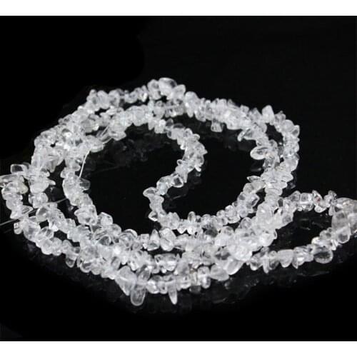 3-5x6-8mm White Rock Quartz Beads Natural Freeform Chips Stone Beads For Jewelry Making Beads Bracelets 32'' DIY Beads Trinket