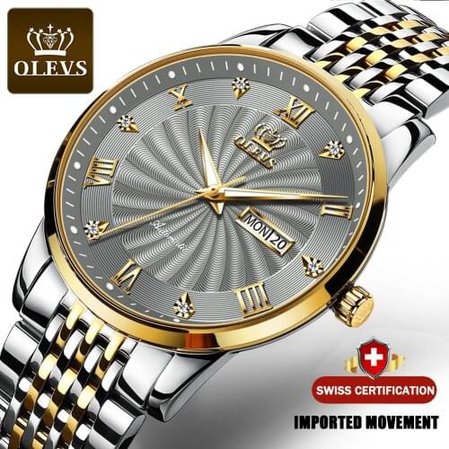 OLEVS Men Mechanical Watch Top Brand Luxury Automatic Watch Sport Stainless Steel Waterproof Watch Men relogio masculino 653001