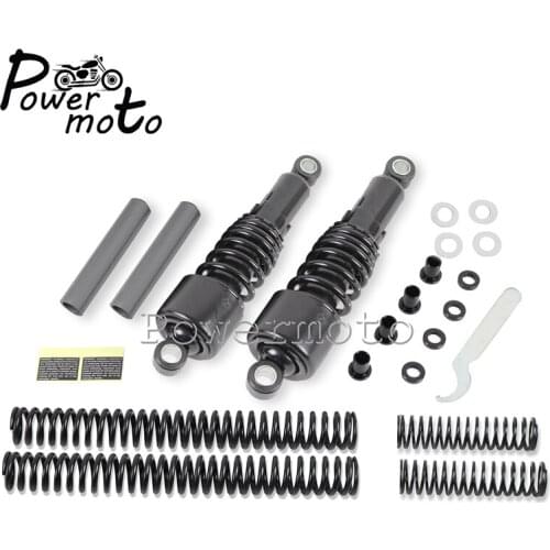 Black Motorcycle Rear Shock Absorbers Lowering Slammer Kit For Harley Touring FLH FLHT FLT FLHR FLTR 1984-2013