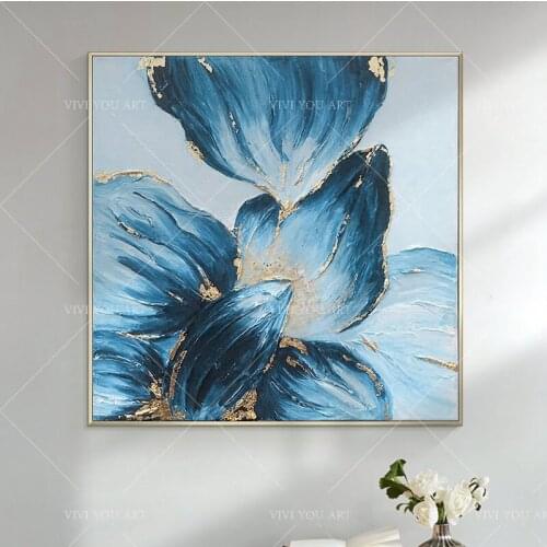 Oil Painting On Canvas Handmade Flower Paintings Hot Sale Decor Living Room Home Hand-Painted Wall Art Pictures Flower Unframed