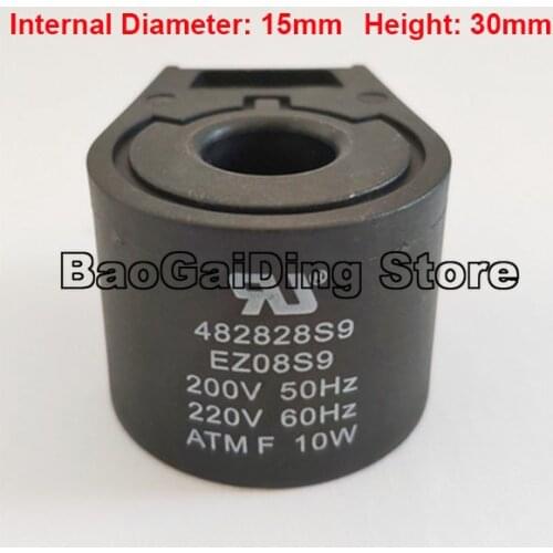 Combustor Solenoid Valve Coil Inner Hole 15mm, Height 30mm EZ08S9 Coil AC220V AC110V