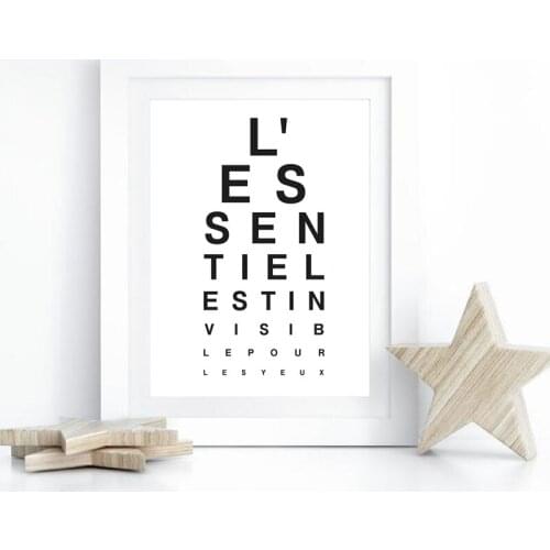 Little Prince French Version Quote Canvas Painting Kids Room Decor ,Le Petit Princ Print Wall Art Picture Modern Poster Bathroom