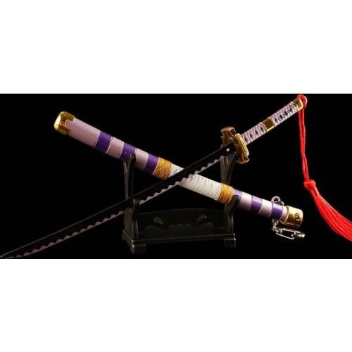 Alloy Zinc Made Sword Weapon Model Push-type -up Scabbard Weapon Length 23cm Decoration Ornament Key Chain Children Outdoor Toys