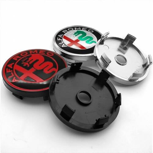4PCS 56+60mm Car Wheel Center Hub Caps Sticker Decal For alfa romeo 159 147 156 Giulietta Spider Mito Car-Styling Accessories