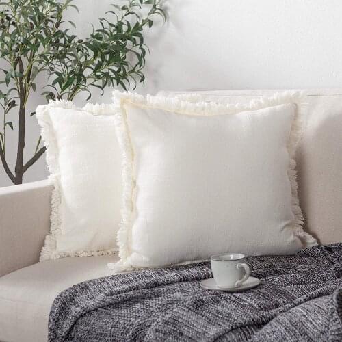 Pillow Cover Home Sofa Decoration Cushion Cover With Tassel Cojines Line De Navidad 45 x 45 Nordic Funda Cojin