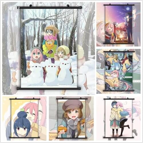 Laid-Back Yuru Camp Rin Shima Nadeshiko Kagamihara Anime Posters Canvas Painting Wall Decor Wall Art Picture Room Home Decor