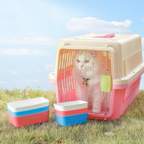 Dog Travel Bowl Air Box Special Portable Pet Cat Dog Hanging Food Water Feeding Bowl Medium Bowls Pet Supplies