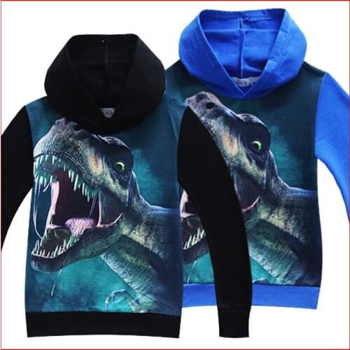 Sweatshirts Hoodies Long-Sleeve Boys-Girls Kids Children Autumn New Spring Tops Clothes Jurassic WorldClothing Dinosaur