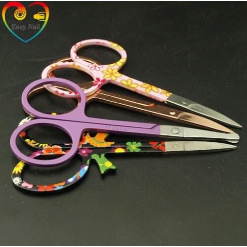 Easy Nail 1pcs New Pretty Pattern Makeup Scissor Manicure For Nails Eyebrow Nose Eyelash Cuticle Scissors Makeup Tools,4 kinds