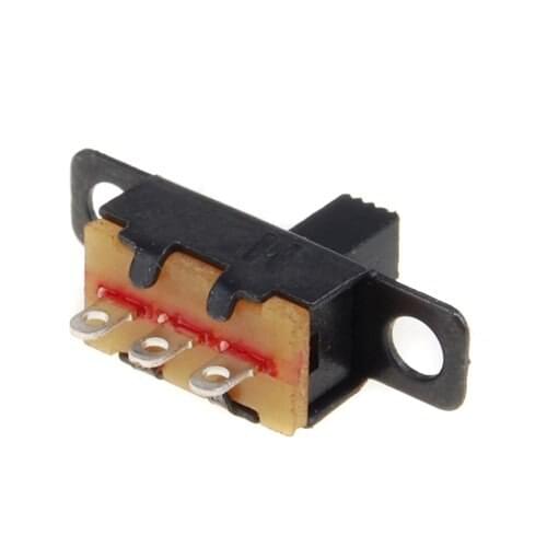 2015 Hot 20pcs 5V 0.3 A Mini Size Black SPDT Slide Switch for Small DIY Power