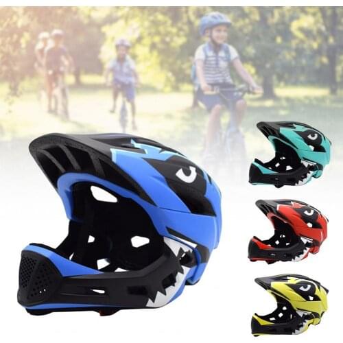 52-56CM Children Detachable Riding Full Face Protective Helmet for Outdoor Sports Cycling Protective Hat Riding Helmet