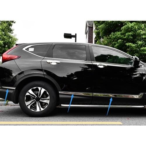 Fit For Honda CR-V CRV 2017 2018 2019 Stainless steel Side Door Body Molding Cover Trim 6pcs