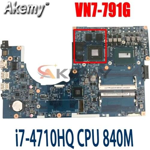 Akemy NBMQR11007 NB.MQR11.007 14204-1M 448.02G13.001M for ACER aspire VN7-791 VN7-791g laptop motherboard I7-4710HQ CPU 840M